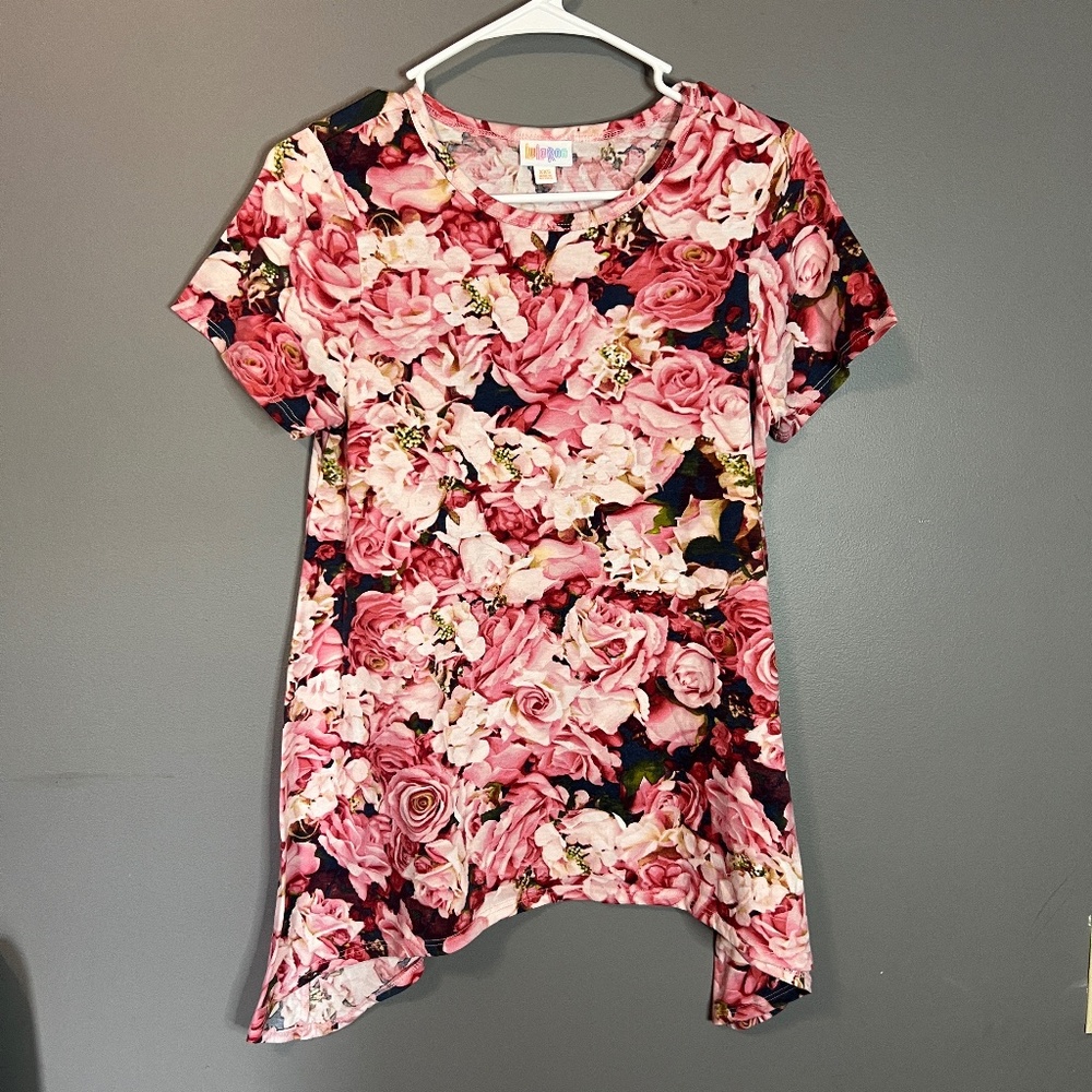 LuLaRoe Short Sleeve Floral Shirt Size XXS